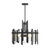 Lighting One E - V6-L7-3001-4-89 - Four Light Pendant - Guillford - Matte Black