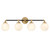 Lighting One E - V6-L8-9604-4-143 - Four Light Bathroom Vanity - Dresden - Matte Black w/ Warm Brass