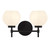 Lighting One E - V6-L8-9621-2-BK - Two Light Bathroom Vanity - Hannah - Matte Black