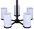 Britton Five Light Chandelier (ICH1234A05BK-FO)