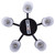 Britton Five Light Chandelier (ICH1234A05BK-FO)