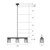 Renzo Three Light Chandelier (ICH1243A03BK)