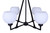 Nella Four Light Chandelier (ICH2257B04BK)