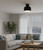 Caleb One Light Flush Mount (IFM1152A09BK)
