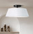 Aspen One Light Flush Mount (IFM1201A13BK)