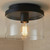 Britton One Light Flush Mount (IFM1234A09BK)