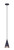 Noire One Light Pendant (IPL1240A01BKG)