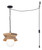 Canarm - IPL2271B01NA - One Light Pendant - Maeva - Natural Wood + Black