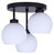 Nella Three Light Semi-Flush Mount (ISF2257B03BK)