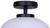 Sana One Light Semi-Flushmount (ISF2262B01BK)