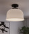 Sana One Light Semi-Flushmount (ISF2262B01BK)