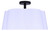 Siena Three Light Semi-Flush Mount (ISF2266B03BK)