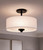 Pier Three Light Semi-Flush Mount (ISF280A03BK)