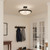 Devon Three Light Semi-Flush Mount (ISF41BK)