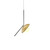 Accord Lighting - 1513.49 - One Light Pendant - Oyster - Organic Gold