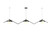 Accord Lighting - 1516.44 - Three Light Pendant - Oyster - Charcoal