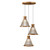Accord Lighting - 1541.12 - Three Light Pendant - Corda - Teak