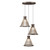 Accord Lighting - 1541.18 - Three Light Pendant - Corda - American Walnut