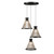 Accord Lighting - 1541.44 - Three Light Pendant - Corda - Charcoal