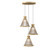 Accord Lighting - 1541.45 - Three Light Pendant - Corda - Sand