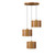 Accord Lighting - 1543.12 - Three Light Pendant - Element - Teak