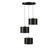 Accord Lighting - 1543.44 - Three Light Pendant - Element - Charcoal