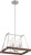Nuvo Lighting - 60-6883 - Four Light Pendant - Outrigger - Brushed Nickel / Nutmeg Wood