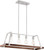 Nuvo Lighting - 60-6884 - Four Light Pendant - Outrigger - Brushed Nickel / Nutmeg Wood