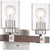 Nuvo Lighting - 60-6962 - Two Light Vanity - Arabel - Brushed Nickel / Nutmeg Wood