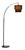 Adesso Home - 3029-01 - Arc Lamp - Gala - Black
