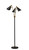 Adesso Home - 3249-01 - Three Light Floor Lamp - Nadine - Black/Antique Brass