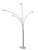 Adesso Home - 3346-22 - Five Light Floor Lamp - Luna - Brushed Steel