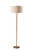 Adesso Home - 3375-12 - Two Light Floor Lamp - Madeline - Natural Rubberwood & Antique Brass