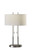 Adesso Home - 4015-22 - Two Light Table Lamp - Duet - Brushed Steel