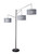 Adesso Home - 4255-22 - Three Light Arc Lamp - Wellington - Black Marble