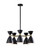 Adesso Home - 4280-01 - Five Light Chandelier - Oscar - Black W. Antique Brass