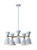 Adesso Home - 4280-02 - Five Light Chandelier - Oscar - White W. Antique Brass