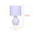 Sable One Light Table Lamp (ITL2292B19WH)