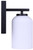 Bram One Light Wall Sconce (IVL1241A01BK)