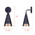 Noiré One Light Wall Sconce (IWF1240A01BKG)