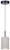 Canarm - LPL339A01SRB - LED Pendant - Tavi - Matte Black And Stone