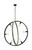 Nuvo Lighting - 60-6986 - Six Light Pendant - Augusta - Black / Wood