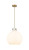 Innovations - 410-3PL-BB-G410-14WH - Three Light Pendant - Downtown Urban - Brushed Brass
