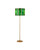 Currey and Company - 8000-0190 - Two Light Floor Lamp - Daze - Green / Antique Brass