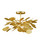 Currey and Company - 9000-1449 - Three Light Semi-Flush Mount - Lunaria - Contemporary Gold Leaf