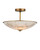 Currey and Company - 9000-1477 - Two Light Semi-Flush Mount - Volterra - Natural / Antique Brass