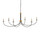 Currey and Company - 9000-1481 - Six Light Chandelier - Lawton - Satin Black / Contemporary Gold Leaf