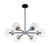 Nuvo Lighting - 60-7136 - Six Light Chandelier - Axis - Matte Black / Brushed Nickel Accents