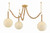 Mitzi - H1179803-AGB - Three Light Chandelier - Makena - Aged Brass