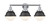 Innovations - 616-3W-PC-HFS-61-BK - Three Light Bath Vanity - Downtown Urban - Polished Chrome